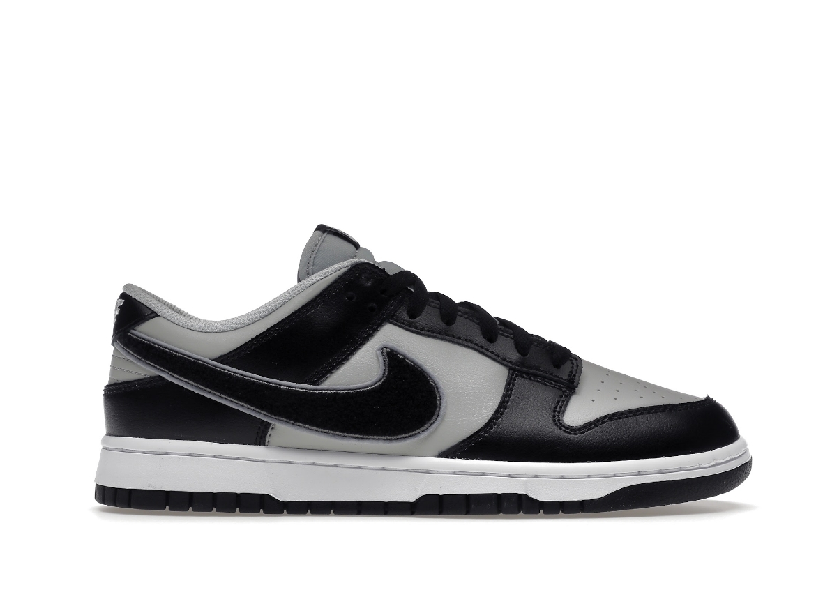 Nike Dunk Low Chenille Swoosh Black Grey